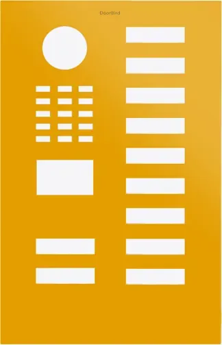 DoorBird D2111V Frontblende Goldgelb, Edelstahl, pulverbeschichtet, seidenmatt