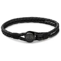 Tommy Hilfiger NAUTICAL Lederarmband grau/schwarz 2790693 Größe 19 cm