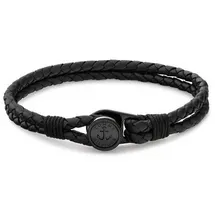 Tommy Hilfiger NAUTICAL Lederarmband grau/schwarz 2790693 Größe 19 cm