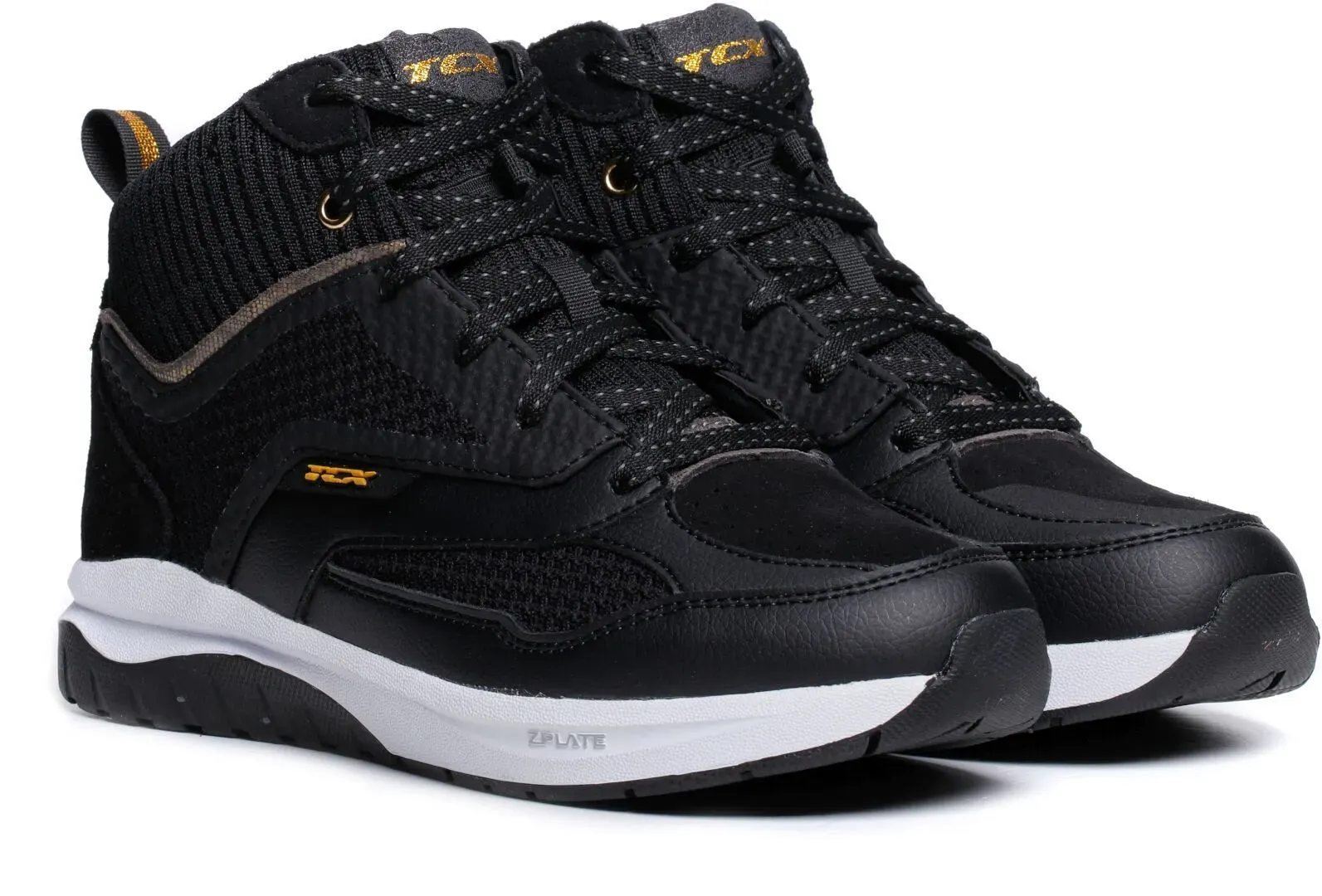 TCX Nalbak Air Damen Motorrad Schuhe, schwarz-weiss-gold, Größe 38