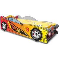 JVmoebel Autobett Rennauto Bett für Kinderzimmer – Polsterbetten mit Matratze, Made in Europa beige