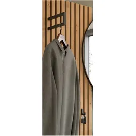 VOLEO Delton Garderobenkombination 96,00x192,00x37,00 Dunkelgrau/Eiche Artisan