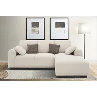Home Affaire Ecksofa "BORNHOLM incl. 2 Kissen 234x85x162 cm Struktur Recamiere rechts beige (natur),
