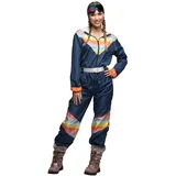 Boland - Skianzug für Damen, Faschingskostüm für Mottoparty, Halloween oder Karneval, 80er Jahre Verkleidung,Mehrfarbig, size XL