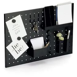 Zeller Memoboard m. Utensilien, Metall, schwarz