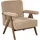 Beliani Sessel EVJE Bouclé 70 x 81 x 72 cm Sandbeige mit Kissen