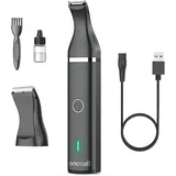 Oneisall schermaschine hund pfoten Leise hundeschermaschine pfotentrimmer pfotenrasierer für Hunde Katzen Pfoten, Augen, Ohren, Gesicht, Körper (Schwarz)