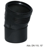 Geberit Silent PP Bogen 390220141 DN 50, 15°, schalloptimiert