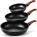 qivee Pfannen-Set 3-tlg. 20 cm + 24 cm + 28 cm