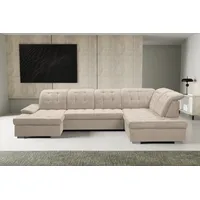 WERK2 Wohnlandschaft »Kordula-New U-Form«, Sofa in U-Form mit Schlaffunktion & Bettkasten, Schlafcouch