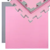 Eyepower Puzzlematte, Pink, Kunststoff, 90x90 cm, Teppiche - 20mm Bodenschutz-Matte