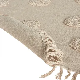 Beliani Kharat Kinderteppich 140 x 140 cm Beige/Rosa