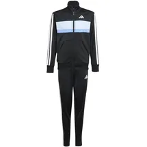 adidas Tiberio 3 Stripes Trainingsanzug Black/Glow Blue/Blue Fusion/White 140