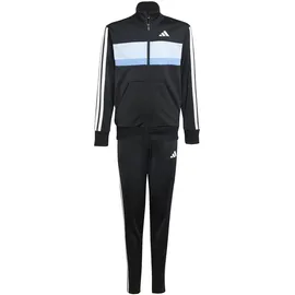 adidas Tiberio 3 Stripes Trainingsanzug Black/Glow Blue/Blue Fusion/White 140