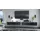 Vladon Lana Lowboard 120 x 29 x 37 cm Weiß matt/Schwarz Hochglanz MDF/Spanplatte