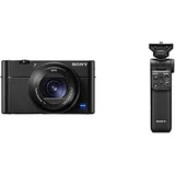 Sony RX100 V | Premium-Kompaktkamera (1,0-Typ-Sensor, 24-70 mm F1.8-2.8-Zeiss-Objektiv, 4K-Filmaufnahmen und neigbares Display) + Bluetooth Handgriff