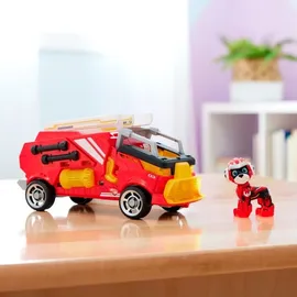 Paw Patrol Mighty Kinofilm Fahrzeug von Marshall mit Welpenfigur Rot/Gelb