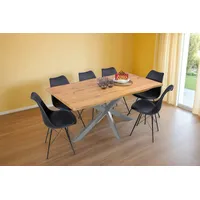 Sam Esstisch Baumkante Holz-Optik Wildeiche 160 x 85 Spider-Gestell