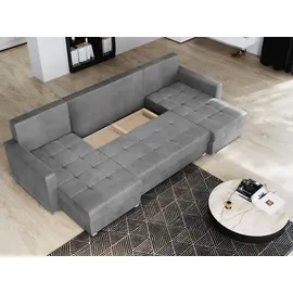 masseno Ecksofa NAKO Polyester 3-Sitzer Braun