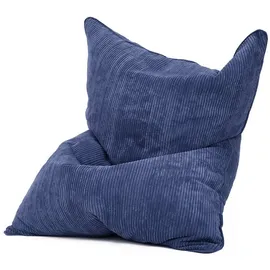 Green Bean XXL Sitzsack aus Cordstoff 370 Liter EPS-Perlen Füllung - Kuschelig Weich Robust & Waschbarem-Stoff Bodenkissen Liegekissen Sitzkissen - Dunkelblau Oxford Blau