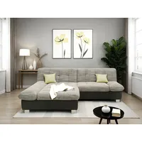 DOMO collection Ecksofa DOMO COLLECTION "100031 234x157 cm, kompakt, komfortabel & bequem, L-Form", weiß (weiß, grau), B:234cm H:80cm T:157cm, 90% Polyester, 10% Acryl, Sofas, Ecksofa, whlw. mit Bettfunktion und Armteilverstellung