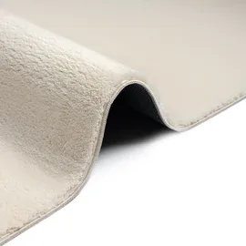 The CarPET Teppich THE CARPET "kuschelig & Super Soft, Anti-Rutsch Unterseite", beige, B:60cm H:16mm L:110cm, Polyester, Teppiche, Teppich, Waschbar bis 30 Grad, Felloptik, Wohnzimmer Teppich, Kundenliebling