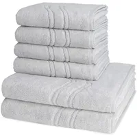Ross Cashmere feeling Handtuch-Set (6-teilig) Handtücher 6 ct Silber