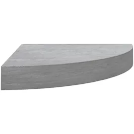 vidaXL Eck-Schweberegal 25 x 25 x 3,8 cm Grau