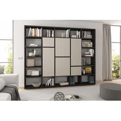 Standregal FIF MÖBEL "TOR501", braun (schwarzbraun, beige matt), Regale, Breite 272 cm