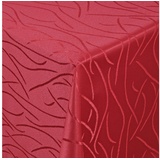 Moderno Tischdecke Tischdecke Stoff Damast Streifen Design Jacquard mit Saum, Oval 160x220 cm rot Oval 160x220 cm