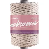 myboshi Makramee-Garn, geflochten, 4mm, Made in Germany, Naturgarn, Knüpf-Garn, das Kreativgarn für orientalische -Makramee-Arbeiten Rosa, 1 Kordel a 50m