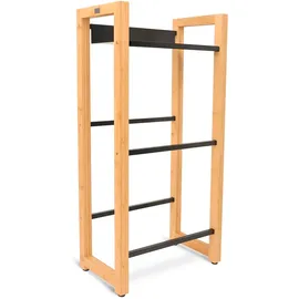 holz4home Getränkekistenregal 56 x 32 x 112 cm Schwarz