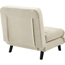 Atlantic Home Collection Sessel Robby Strukturbezug 190 x 75 x 75 cm Beige mit Schlaffunktion