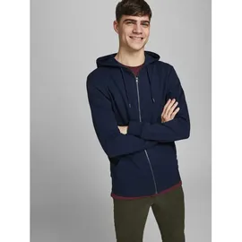 JACK & JONES Basic Reißverschlusspullover Navy Blazer / Regular Fit XS