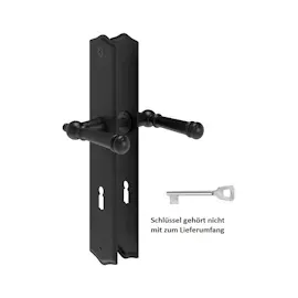 MS Beschläge Antik Fenstergriff Schwarz matt Buntbart