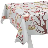 ANRO Wachstuchtischdecke abwaschbar Eulen 120 x 140 cm Bunt