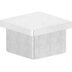 Einsteckkappe zum Kleben für Rohr 40x40x3,0 mm V2A