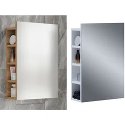 VCM Badschrank zeitlos   Maße ca. H. 59 x B. 40 x T. 15 cm   ausreichend Stauraum   Spiegelschrank - Flandu L