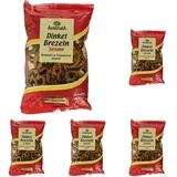 Alnatura Bio Dinkel-Brezel mit Sesam, 125g (Packung mit 5)
