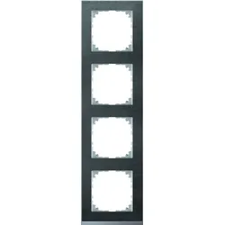 Merten Rahmen 4-fach schief-alu mit Stein M-Pure Decor MEG4040-3669 für GEB-K