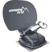 Camping First Satmex 55 Plus – Vollautomatische Sat-Antenne (Montage auf dem Wohnmobil, nur 16 cm Höhe, Bluetooth, große Empfangsreichweite) – Anthrazit