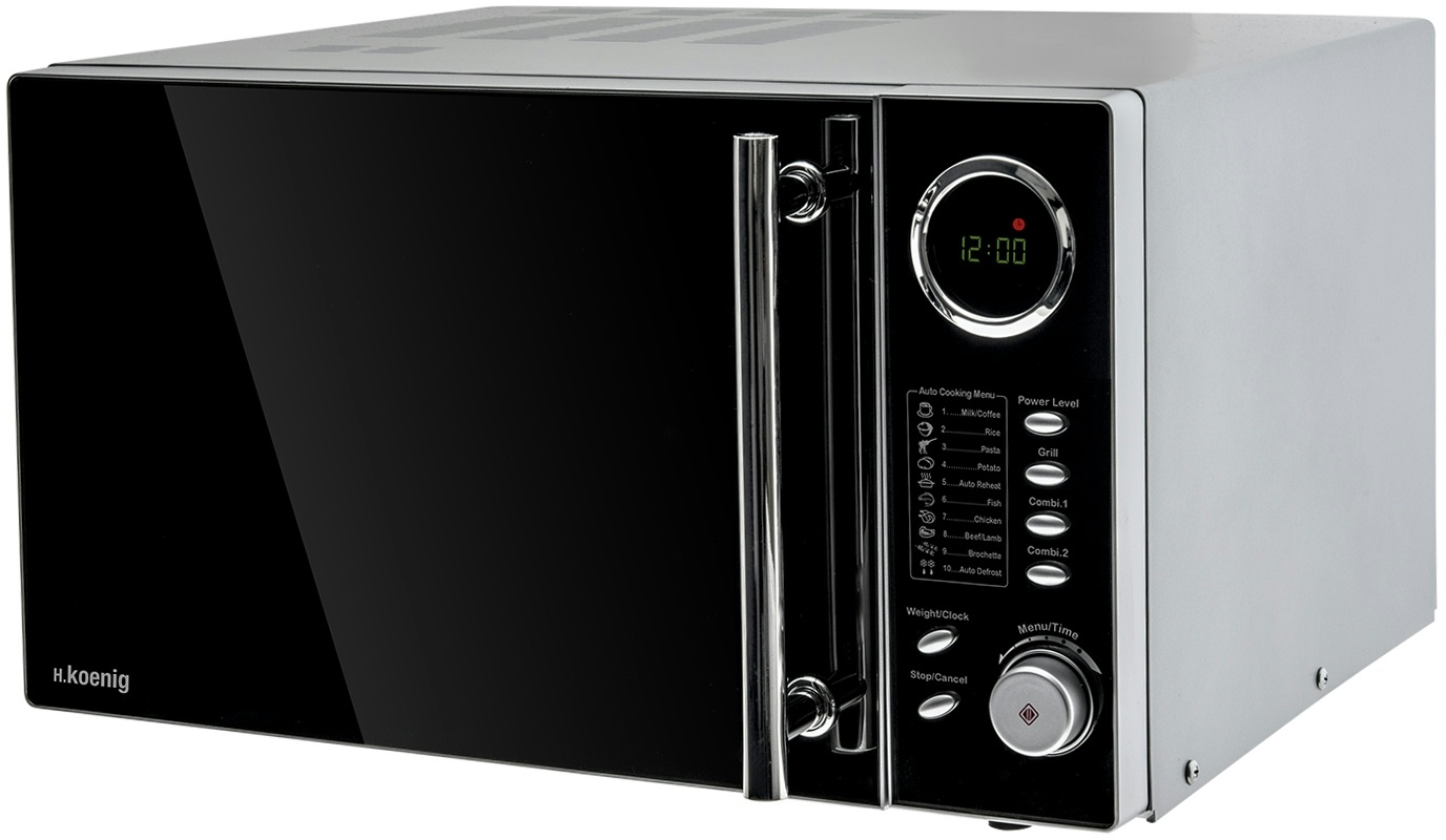 H.Koenig VIO9 Mikrowelle / 900 W / 25L Garraum / Mikrowelle mit Grill und kombinierbaren Kochfunktionen / 10 automatische Garprogramme