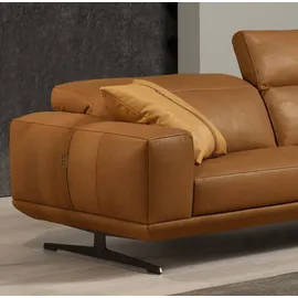 Egoitaliano "Gloria, super bequem und hochwertige Verarbeitung, edles Design", beidseitig verstellbare Rückenelemente, mit Metallfüßen braun|gelb
