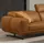 Egoitaliano "Gloria, super bequem und hochwertige Verarbeitung, edles Design", beidseitig verstellbare Rückenelemente, mit Metallfüßen braun|gelb