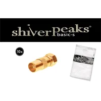 ShiverPeaks BS85323-10G IEC-Stecker auf F-Stecker, vergoldet, ZZF--10 Stück,