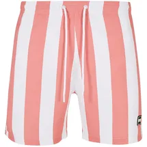 URBAN CLASSICS Pattern Badeshorts Pale Pink Bar Stripe L