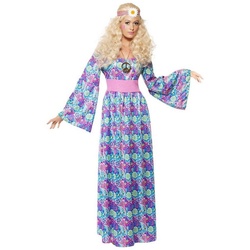 Smiffys Kostüm Hippie Braut, Peacige Verkleidung für Liebe, Frieden und Harmonie M