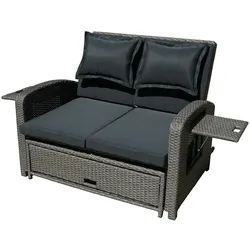 Gartensofa Gartenliege Funktionssofa Sofa Couch Garten inkl. Auflagen und Kissen
