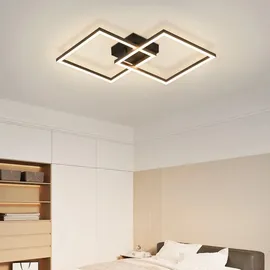 ZMH Deckenlampe 24W eckig schwarz