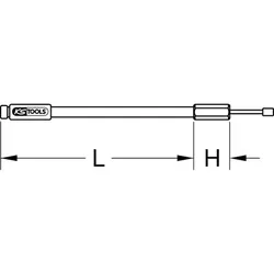 Hydraulik-Druckspindel, 13mm, G3/4"x14Gx410mm